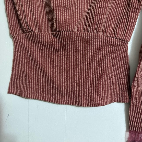 BKE gimmicks washed rib knit top in rust (XS) - Picture 6 of 8
